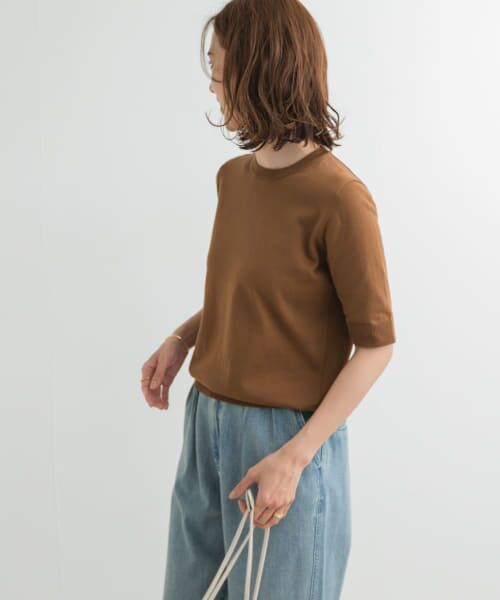 URBAN RESEARCH DOORS / アーバンリサーチ ドアーズ ニット・セーター | 『UR TECH ひやサラクール』コットンハーフスリーブKNIT | 詳細11