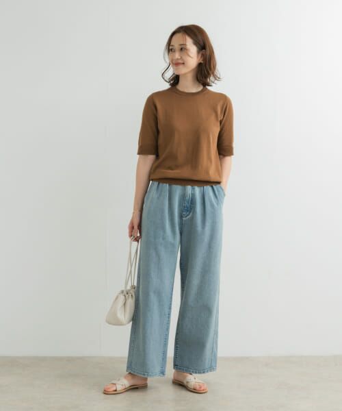 URBAN RESEARCH DOORS / アーバンリサーチ ドアーズ ニット・セーター | 『UR TECH ひやサラクール』コットンハーフスリーブKNIT | 詳細15