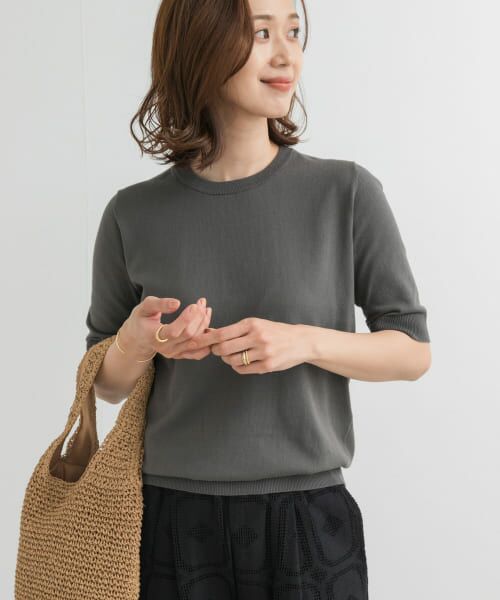 URBAN RESEARCH DOORS / アーバンリサーチ ドアーズ ニット・セーター | 『UR TECH ひやサラクール』コットンハーフスリーブKNIT | 詳細19