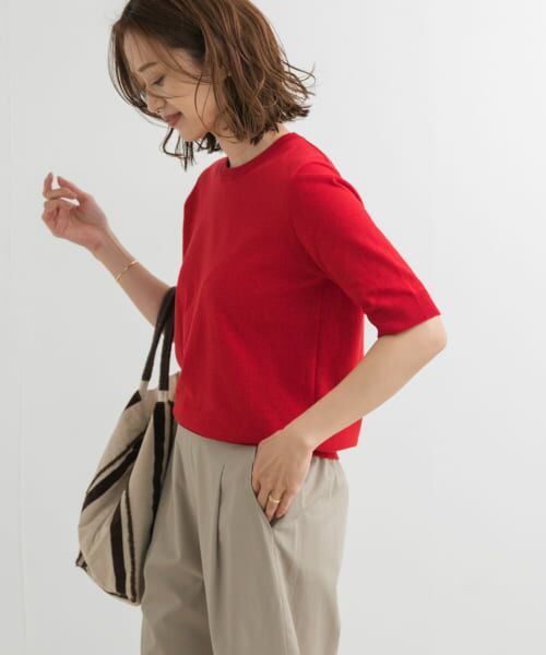 URBAN RESEARCH DOORS / アーバンリサーチ ドアーズ ニット・セーター | 『UR TECH ひやサラクール』コットンハーフスリーブKNIT | 詳細2