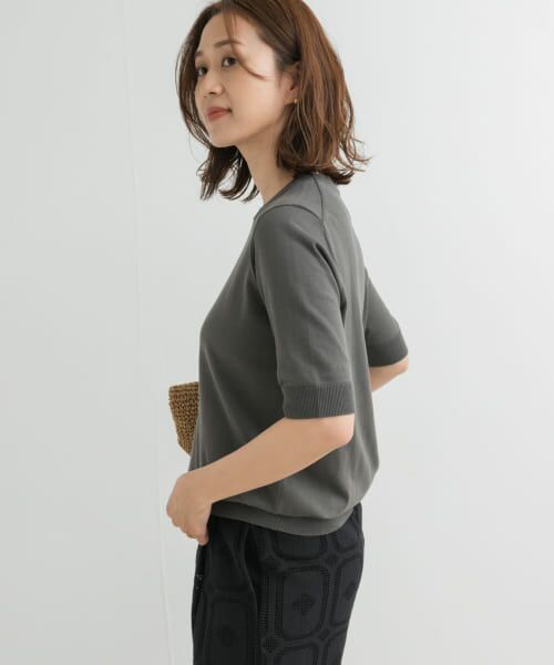 URBAN RESEARCH DOORS / アーバンリサーチ ドアーズ ニット・セーター | 『UR TECH ひやサラクール』コットンハーフスリーブKNIT | 詳細21