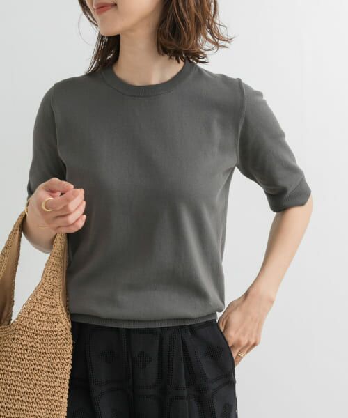 URBAN RESEARCH DOORS / アーバンリサーチ ドアーズ ニット・セーター | 『UR TECH ひやサラクール』コットンハーフスリーブKNIT | 詳細23