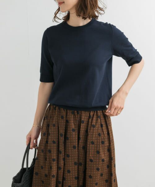 URBAN RESEARCH DOORS / アーバンリサーチ ドアーズ ニット・セーター | 『UR TECH ひやサラクール』コットンハーフスリーブKNIT | 詳細26