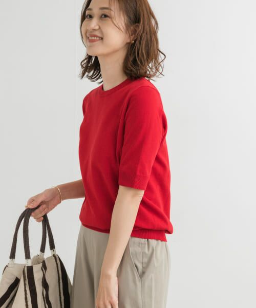 URBAN RESEARCH DOORS / アーバンリサーチ ドアーズ ニット・セーター | 『UR TECH ひやサラクール』コットンハーフスリーブKNIT | 詳細3