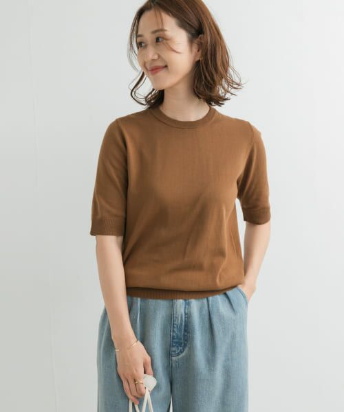 URBAN RESEARCH DOORS / アーバンリサーチ ドアーズ ニット・セーター | 『UR TECH ひやサラクール』コットンハーフスリーブKNIT | 詳細9