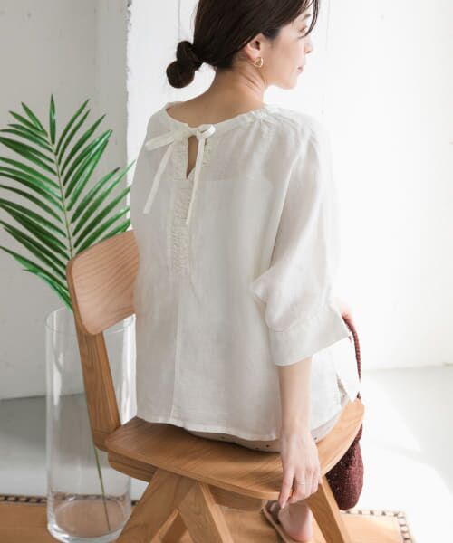 URBAN RESEARCH DOORS/アーバンリサーチ ドアーズ リネン2WAYブラウス OFF WHITE M URBAN RESEARCH DOORS/アーバンリサーチ ドアーズ リネン2WAYブラウス OFF WHITE M