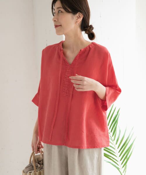 URBAN RESEARCH DOORS/アーバンリサーチ ドアーズ リネン2WAYブラウス CHERRY M URBAN RESEARCH DOORS/アーバンリサーチ ドアーズ リネン2WAYブラウス CHERRY M