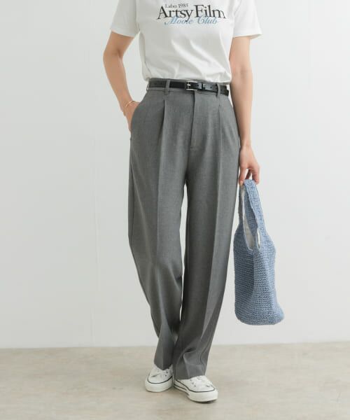 URBAN RESEARCH DOORS/アーバンリサーチ ドアーズ 『UR TECH DRYLUXE』センタープレスストレートパンツ CHARCOAL M URBAN RESEARCH DOORS/アーバンリサーチ ドアーズ 『UR TECH DRYLUXE』センタープレスストレートパンツ CHARCOAL M