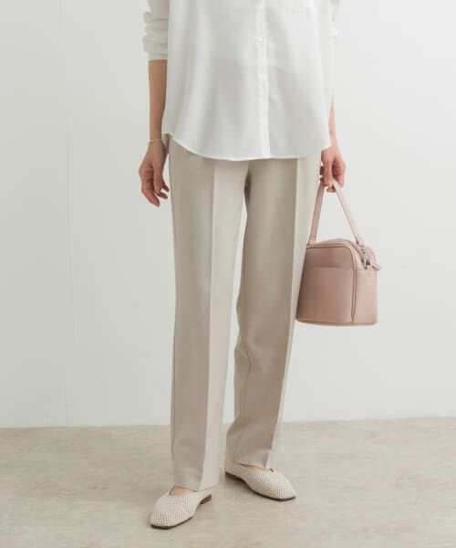 URBAN RESEARCH DOORS/アーバンリサーチ ドアーズ 『UR TECH DRYLUXE』センタープレスストレートパンツ BEIGE M URBAN RESEARCH DOORS/アーバンリサーチ ドアーズ 『UR TECH DRYLUXE』センタープレスストレートパンツ BEIGE M
