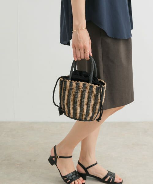 URBAN RESEARCH DOORS/アーバンリサーチ ドアーズ 巾着カゴバッグ BLACK one URBAN RESEARCH DOORS/アーバンリサーチ ドアーズ 巾着カゴバッグ BLACK one