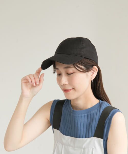 URBAN RESEARCH DOORS/アーバンリサーチ ドアーズ リネンキャップ BLACK one URBAN RESEARCH DOORS/アーバンリサーチ ドアーズ リネンキャップ BLACK one