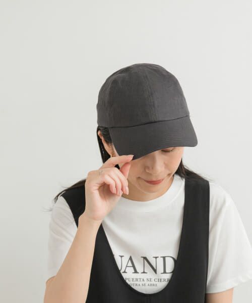 URBAN RESEARCH DOORS/アーバンリサーチ ドアーズ リネンキャップ CHARCOAL one URBAN RESEARCH DOORS/アーバンリサーチ ドアーズ リネンキャップ CHARCOAL one