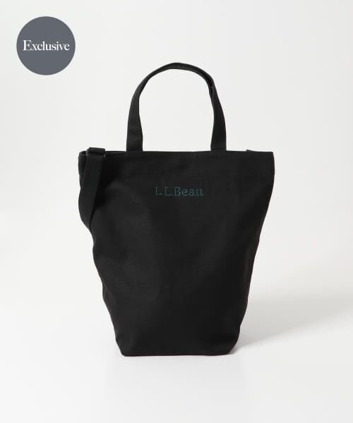 LL BEAN LLビーン 黒 ナイロン 正方形 四角形 2WAY ハンド