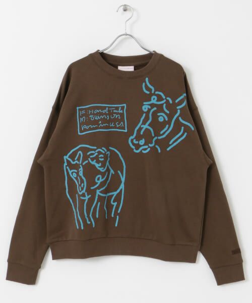 URBAN RESEARCH DOORS/アーバンリサーチ ドアーズ Common Noun norahi クルーネックスウェット Brown M URBAN RESEARCH DOORS/アーバンリサーチ ドアーズ Common Noun norahi クルーネックスウェット Brown M