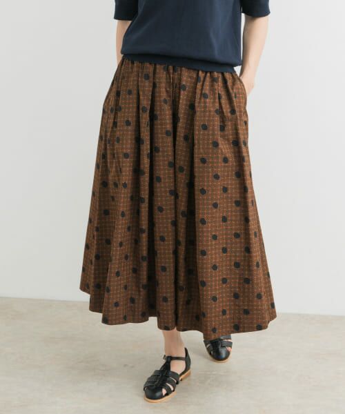 URBAN RESEARCH DOORS/アーバンリサーチ ドアーズ Le GLAZIK TUCK GATHERED SKIRT BROWN 36 URBAN RESEARCH DOORS/アーバンリサーチ ドアーズ Le GLAZIK TUCK GATHERED SKIRT BROWN 36
