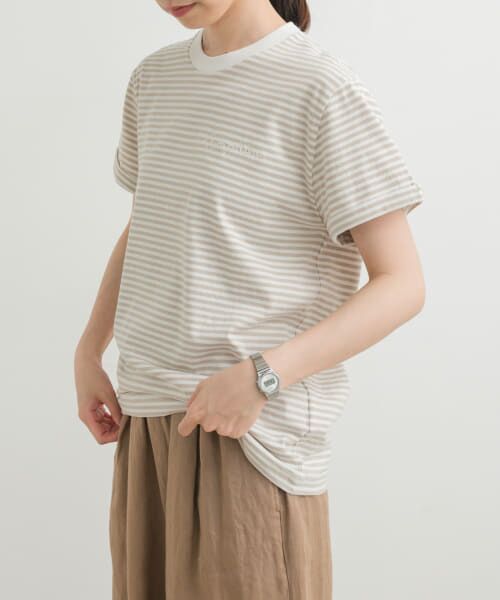 URBAN RESEARCH DOORS/アーバンリサーチ ドアーズ GYMPHLEX SHORT-SLEEVE T-SHIRTS BEG STRIPE 14 URBAN RESEARCH DOORS/アーバンリサーチ ドアーズ GYMPHLEX SHORT-SLEEVE T-SHIRTS BEG STRIPE 14
