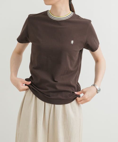 URBAN RESEARCH DOORS/アーバンリサーチ ドアーズ GYMPHLEX KNIT-LINE T-SHIRTS BROWN 12 URBAN RESEARCH DOORS/アーバンリサーチ ドアーズ GYMPHLEX KNIT-LINE T-SHIRTS BROWN 12