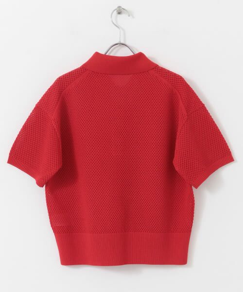 セール】 FORK&SPOON メッシュパターンニットポロシャツ