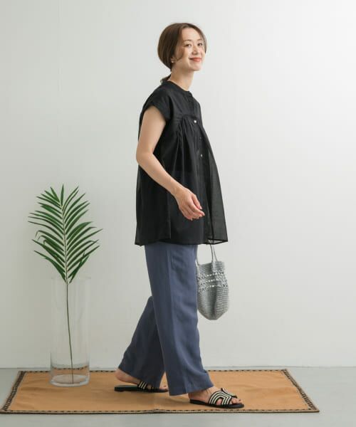 新品タグ付き　今季　アーバンリサーチ　リネン混イージーパンツ　D.NAVY URBAN RESEARCH DOORS - 新品タグ付◉ BLUE DOORS リネン混