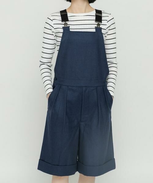 URBAN RESEARCH DOORS / アーバンリサーチ ドアーズ サロペット・オールインワン | Scye Cashmere Overallshorts(ライトブルー)
