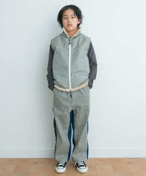 URBAN RESEARCH DOORS / アーバンリサーチ ドアーズ アウター | DENIM DUNGAREE　ボア レベル7 リバーシブルベスト(KIDS) | 詳細4
