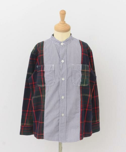 URBAN RESEARCH DOORS / アーバンリサーチ ドアーズ トップス | DENIM DUNGAREE　スイスコットンロンストワークシャツ(KIDS) | 詳細3