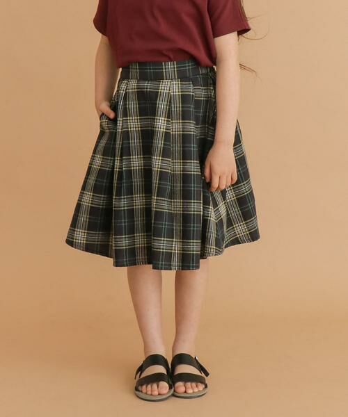 URBAN RESEARCH DOORS / アーバンリサーチ ドアーズ パンツ | FORK&SPOON　コットンリネンチェックスカート(KIDS) | 詳細8