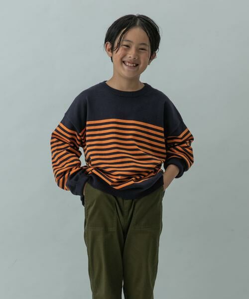 URBAN RESEARCH DOORS / アーバンリサーチ ドアーズ ニット・セーター | FORK&SPOON スーピマコットンボーダーニット(KIDS) | 詳細1