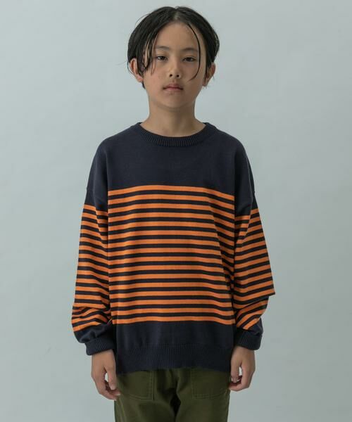 URBAN RESEARCH DOORS / アーバンリサーチ ドアーズ ニット・セーター | FORK&SPOON スーピマコットンボーダーニット(KIDS) | 詳細2
