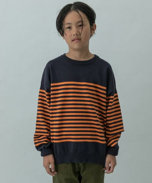 URBAN RESEARCH DOORS / アーバンリサーチ ドアーズ ニット・セーター | FORK&SPOON スーピマコットンボーダーニット(KIDS) | 詳細3