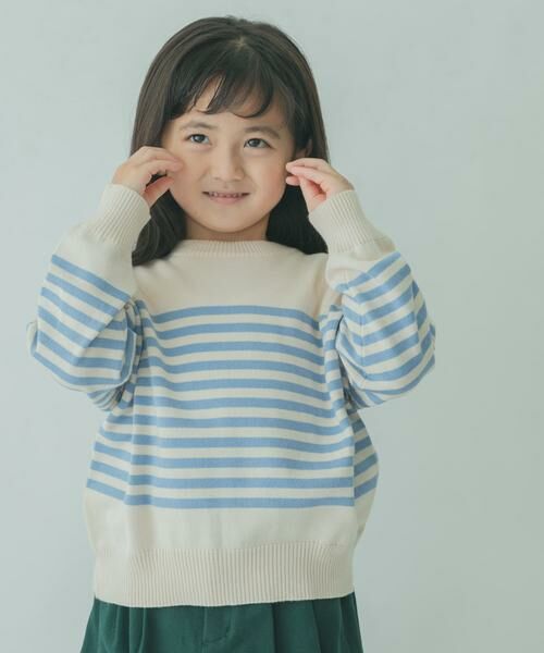 URBAN RESEARCH DOORS / アーバンリサーチ ドアーズ ニット・セーター | FORK&SPOON スーピマコットンボーダーニット(KIDS) | 詳細14