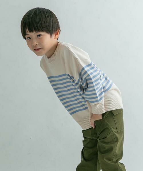URBAN RESEARCH DOORS / アーバンリサーチ ドアーズ ニット・セーター | FORK&SPOON スーピマコットンボーダーニット(KIDS) | 詳細20