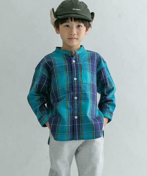 URBAN RESEARCH DOORS / アーバンリサーチ ドアーズ トップス | FORK&SPOON ネルバンドカラールーズシャツ(KIDS) | 詳細1