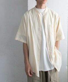 URBAN RESEARCH DOORS / アーバンリサーチ ドアーズ シャツ・ブラウス | FORK&SPOON　パナマバンドカラーシャツ