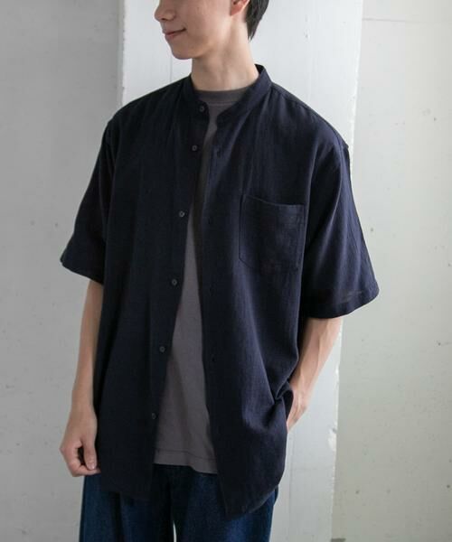 URBAN RESEARCH DOORS / アーバンリサーチ ドアーズ シャツ・ブラウス | FORK&SPOON　パナマバンドカラーシャツ | 詳細4