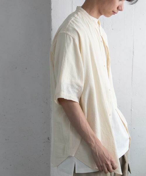 URBAN RESEARCH DOORS / アーバンリサーチ ドアーズ シャツ・ブラウス | FORK&SPOON　パナマバンドカラーシャツ | 詳細8