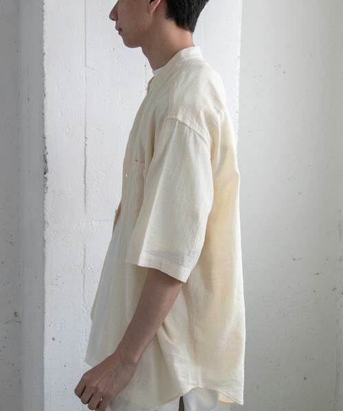 URBAN RESEARCH DOORS / アーバンリサーチ ドアーズ シャツ・ブラウス | FORK&SPOON　パナマバンドカラーシャツ | 詳細10