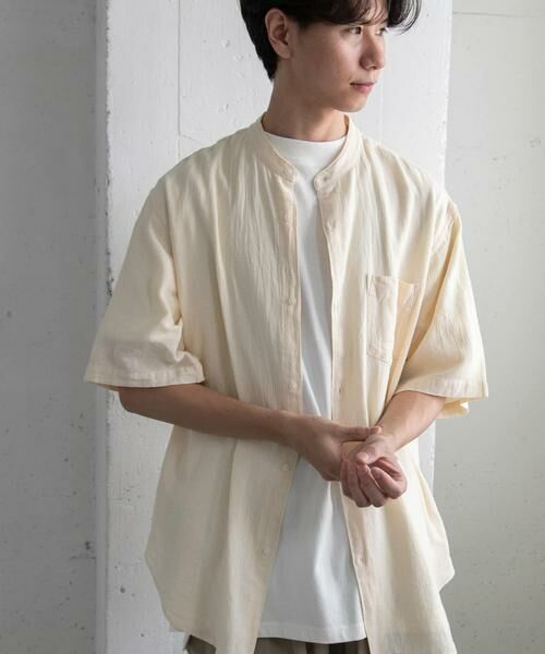 URBAN RESEARCH DOORS / アーバンリサーチ ドアーズ シャツ・ブラウス | FORK&SPOON　パナマバンドカラーシャツ | 詳細11