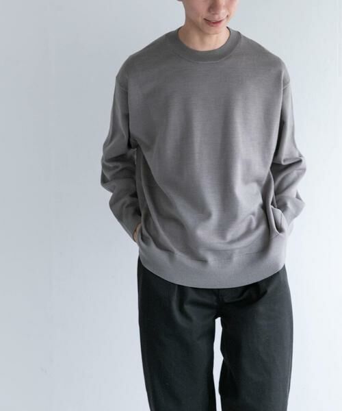 URBAN RESEARCH DOORS / アーバンリサーチ ドアーズ ニット・セーター | FORK&SPOON　ウーステッドヤーンクルーネックニット | 詳細9