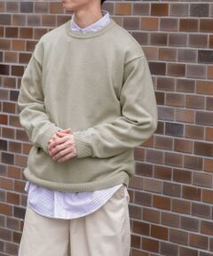 URBAN RESEARCH DOORS / アーバンリサーチ ドアーズ ニット・セーター | FORK&SPOON　ウールアセテートクルーネックニット