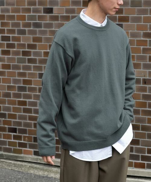 URBAN RESEARCH DOORS / アーバンリサーチ ドアーズ ニット・セーター | FORK&SPOON　ウールアセテートクルーネックニット | 詳細7