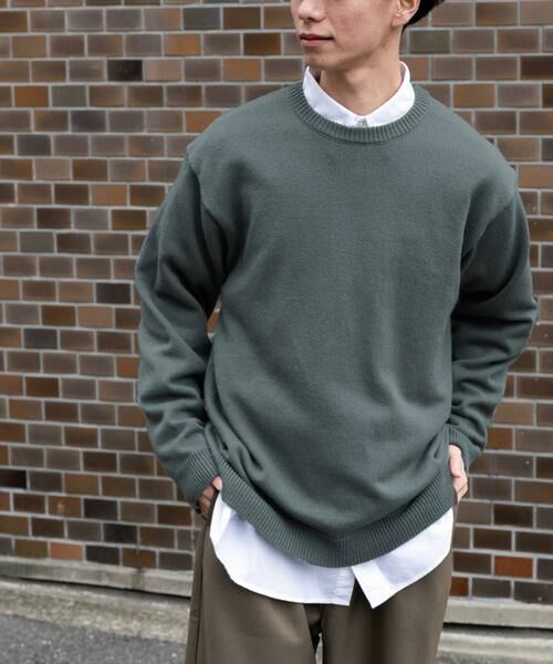 URBAN RESEARCH DOORS / アーバンリサーチ ドアーズ ニット・セーター | FORK&SPOON　ウールアセテートクルーネックニット | 詳細9