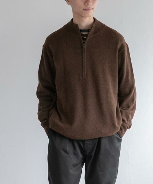 URBAN RESEARCH DOORS / アーバンリサーチ ドアーズ ニット・セーター | FORK&SPOON　ハーフジップニット | 詳細1