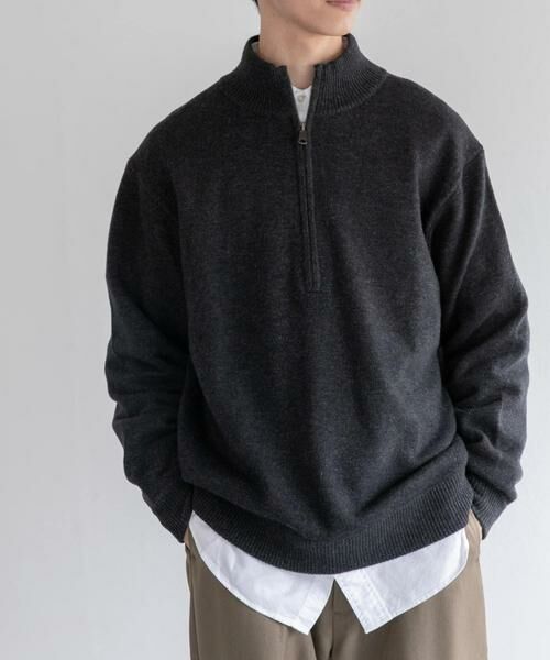 URBAN RESEARCH DOORS / アーバンリサーチ ドアーズ ニット・セーター | FORK&SPOON　ハーフジップニット | 詳細10