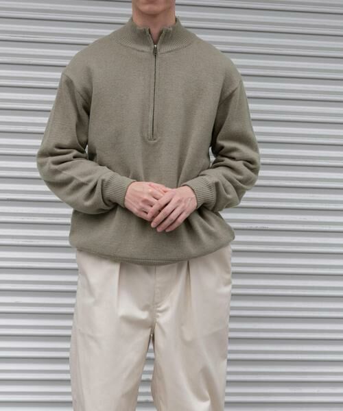 URBAN RESEARCH DOORS / アーバンリサーチ ドアーズ ニット・セーター | FORK&SPOON　ハーフジップニット | 詳細21