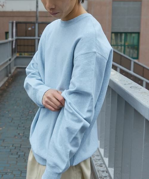 URBAN RESEARCH DOORS / アーバンリサーチ ドアーズ スウェット | FORK&SPOON　スーピマコットン混反毛クルーネックスウェット | 詳細7
