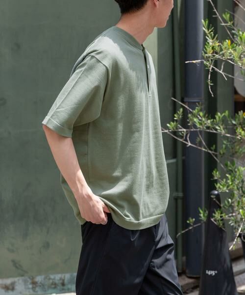 URBAN RESEARCH DOORS / アーバンリサーチ ドアーズ ニット・セーター | FORK&SPOON　ヘンリーネックニットTシャツ | 詳細4