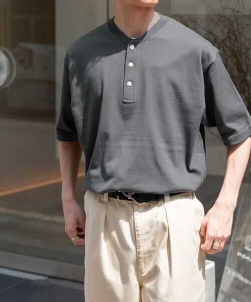 URBAN RESEARCH DOORS / アーバンリサーチ ドアーズ ニット・セーター | FORK&SPOON　ヘンリーネックニットTシャツ | 詳細14