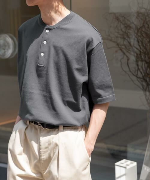 URBAN RESEARCH DOORS / アーバンリサーチ ドアーズ ニット・セーター | FORK&SPOON　ヘンリーネックニットTシャツ | 詳細15