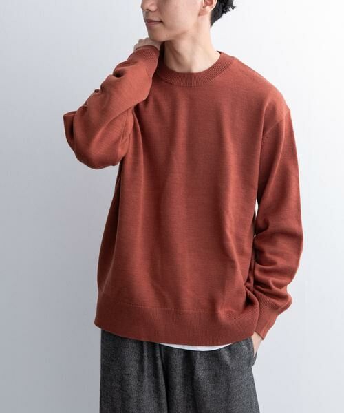 URBAN RESEARCH DOORS / アーバンリサーチ ドアーズ ニット・セーター | FORK&SPOON　ウーステッドヤーンクルーネックニット | 詳細1